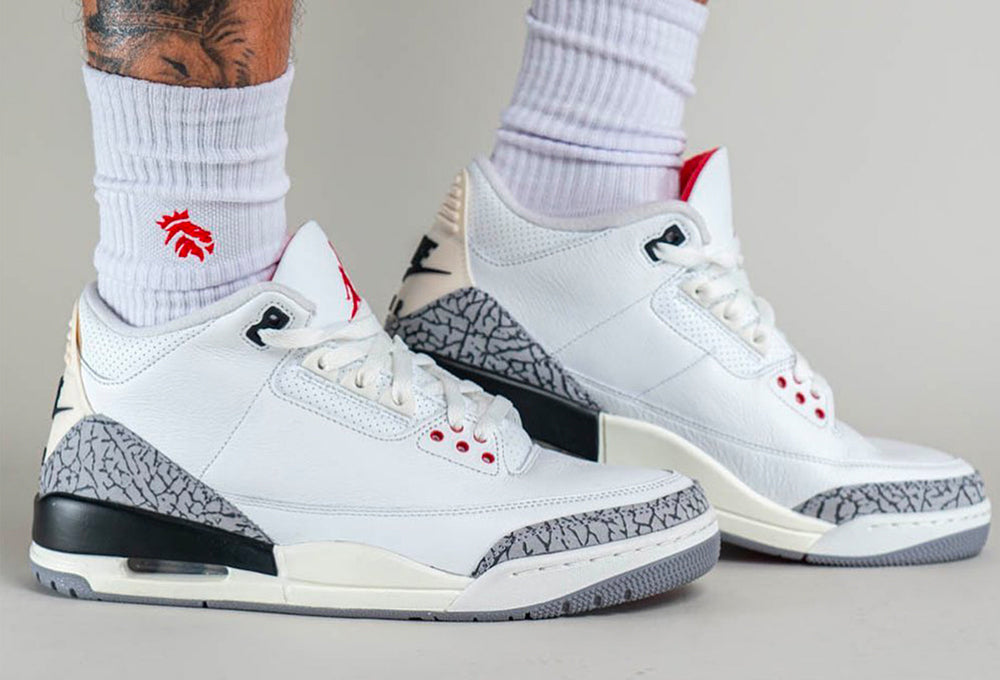 Nike jordan 3 on sale white