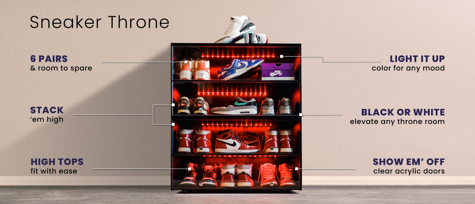 Sneaker Throne Benefits Infographic