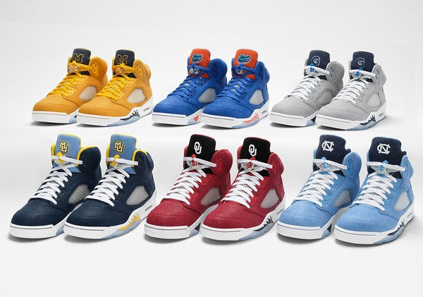 6 New Air Jordan 5 College Exclusive Colorways