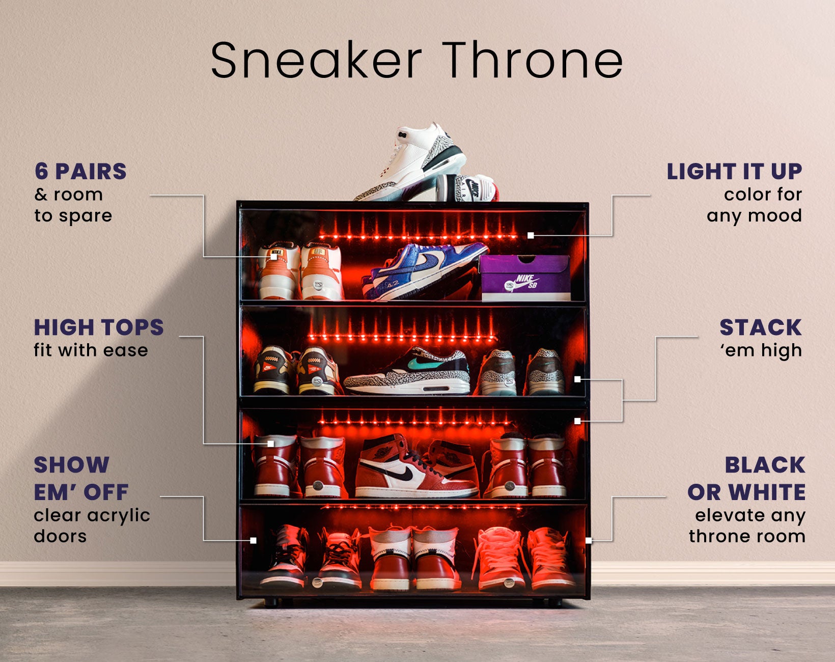 Sneaker Throne Benefits Infographic